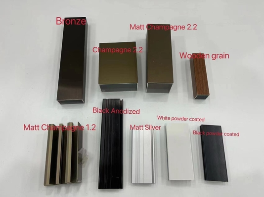 Anhui Shengxin Houten Graan Bolivia Aluminium Venster en deurprofiel met aangepaste anodisering