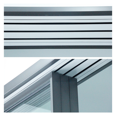 ±1% Tolerantie Extrudeerde aluminiumprofielen voor rolbanden voor dubbele baan schuifdeuren
