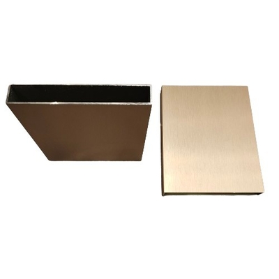 Titanium anodiserende geborstelde rechthoekige buizen Modern ontwerp Aluminium legering profiel
