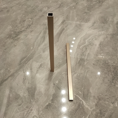 Titanium anodiserende geborstelde rechthoekige buizen Modern ontwerp Aluminium legering profiel