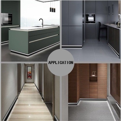 6000-serie Aluminium Led Skirting Board met ISO9001-certificaat voor aangepaste behoeften