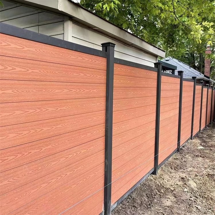 Buiten Tuin Privacy Aluminium en WPC paneel hek Muur deurpoort met 0,30mm Dikte