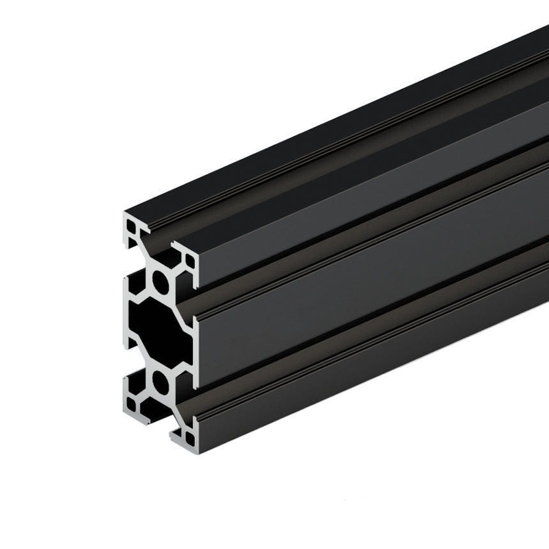 Gepersonaliseerde grootte Zwarte geanodiseerde T-slot aluminium profielen met en 6063-T5 profiel