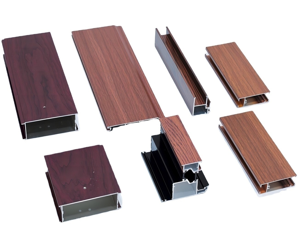 3D hout coating afwerking voor houten kast deur gemaakt van 6063 6061 aluminium legering