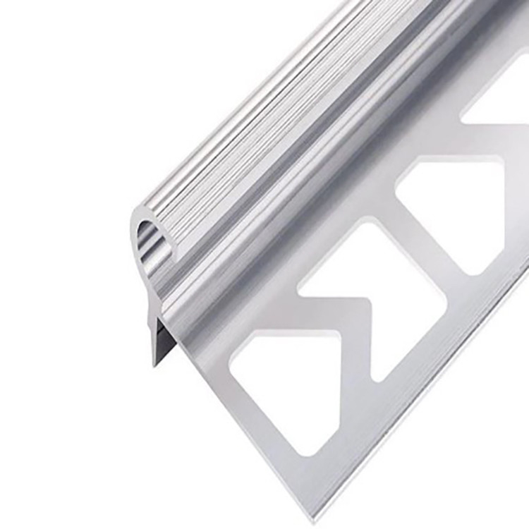 2023 Shengxin Bright Silver Aluminium Decorative Stair Nosing Profiles voor vloerbekleding