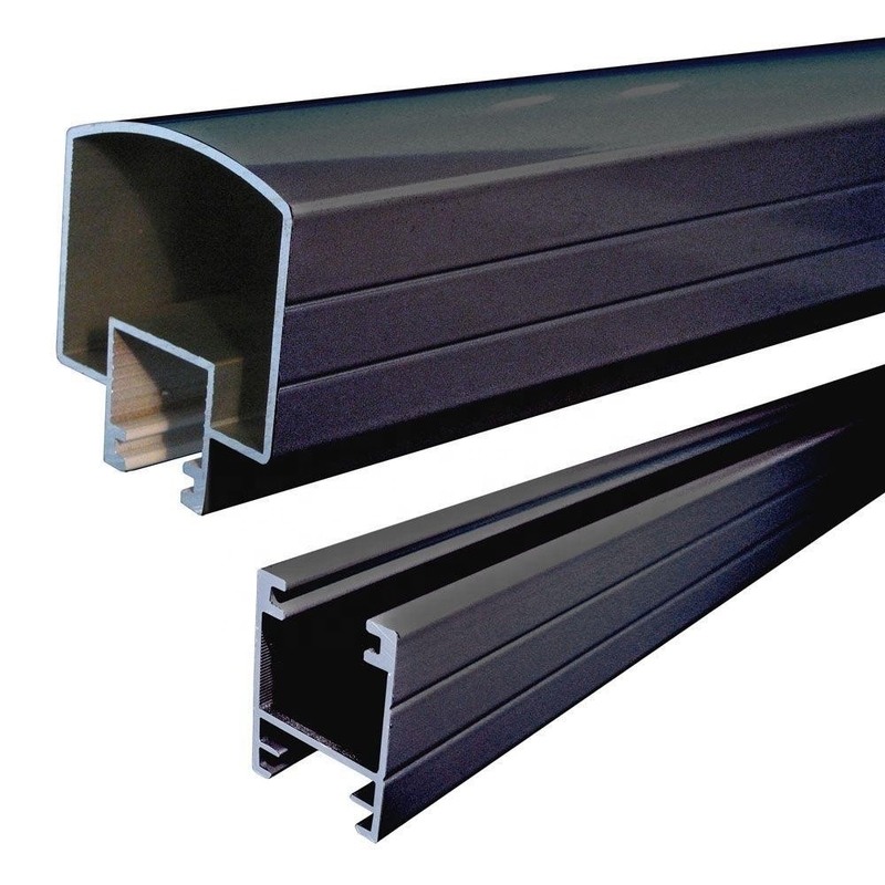 T5 Aluminium U-kanaal glazen handrail Railing Balustrade Post Profiel voor terras hekken