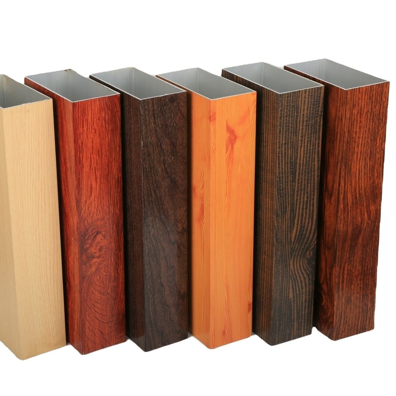 Gepersonaliseerd houten graan aluminium profiel voor uw persoonlijke behoeften 6063-T5 aluminium frame