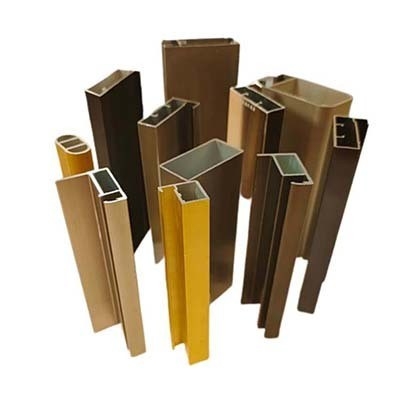 legering 6063 T5 geanodiseerd poedercoating houtkorrel geborsteld goud aluminium profielen voor kasten keukenkasten